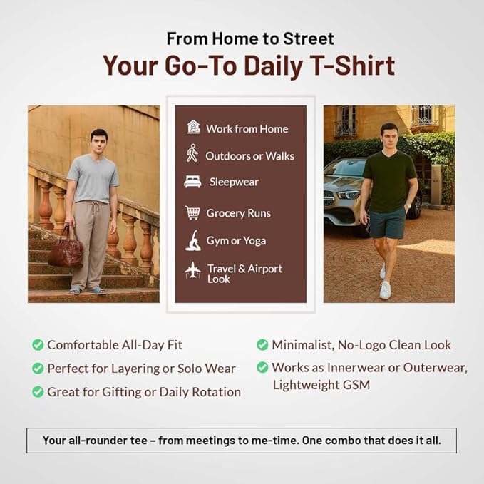 Men's Regular Fit T-Shirt (Pack of 4) 5