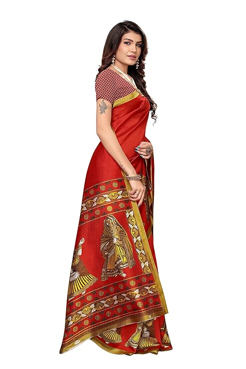 Premium Textile Georgette Saree With Unstitched Blouse Piece 3