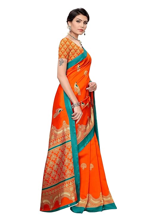 Floral Printed Saree With Blouse Piece