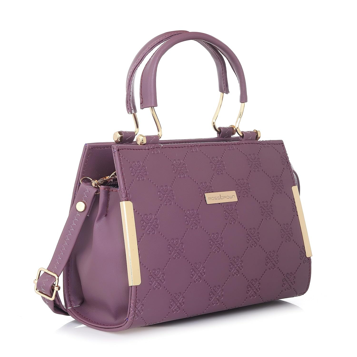 ROSS BROWN PU Synthetic Leather Women's Mini Satchel Bag